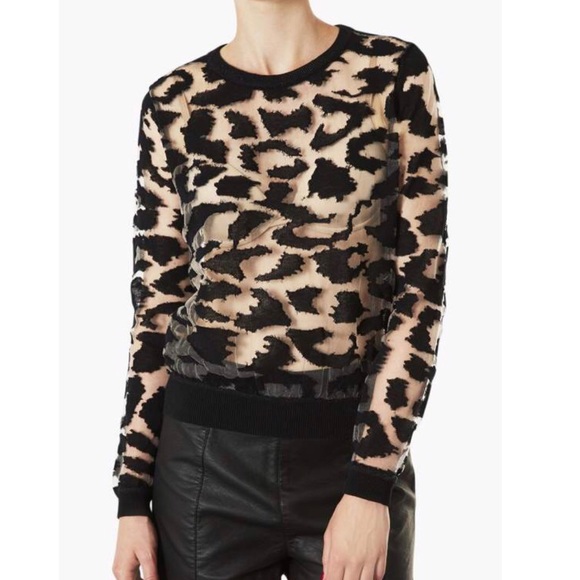 Topshop Tops - Topshop Animal Print Burnout Top
